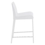 24 Inch White Silver Steel Counter Height Bar Stools (Set of 2) 13 24 Inch White Silver Steel Counter Height Bar Stools (Set of 2)
