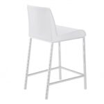 24 Inch White Silver Steel Counter Height Bar Stools (Set of 2) 14 24 Inch White Silver Steel Counter Height Bar Stools (Set of 2)