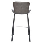 26-Inch Gray and Black Steel Low Back Bar Stools (Set of 2)