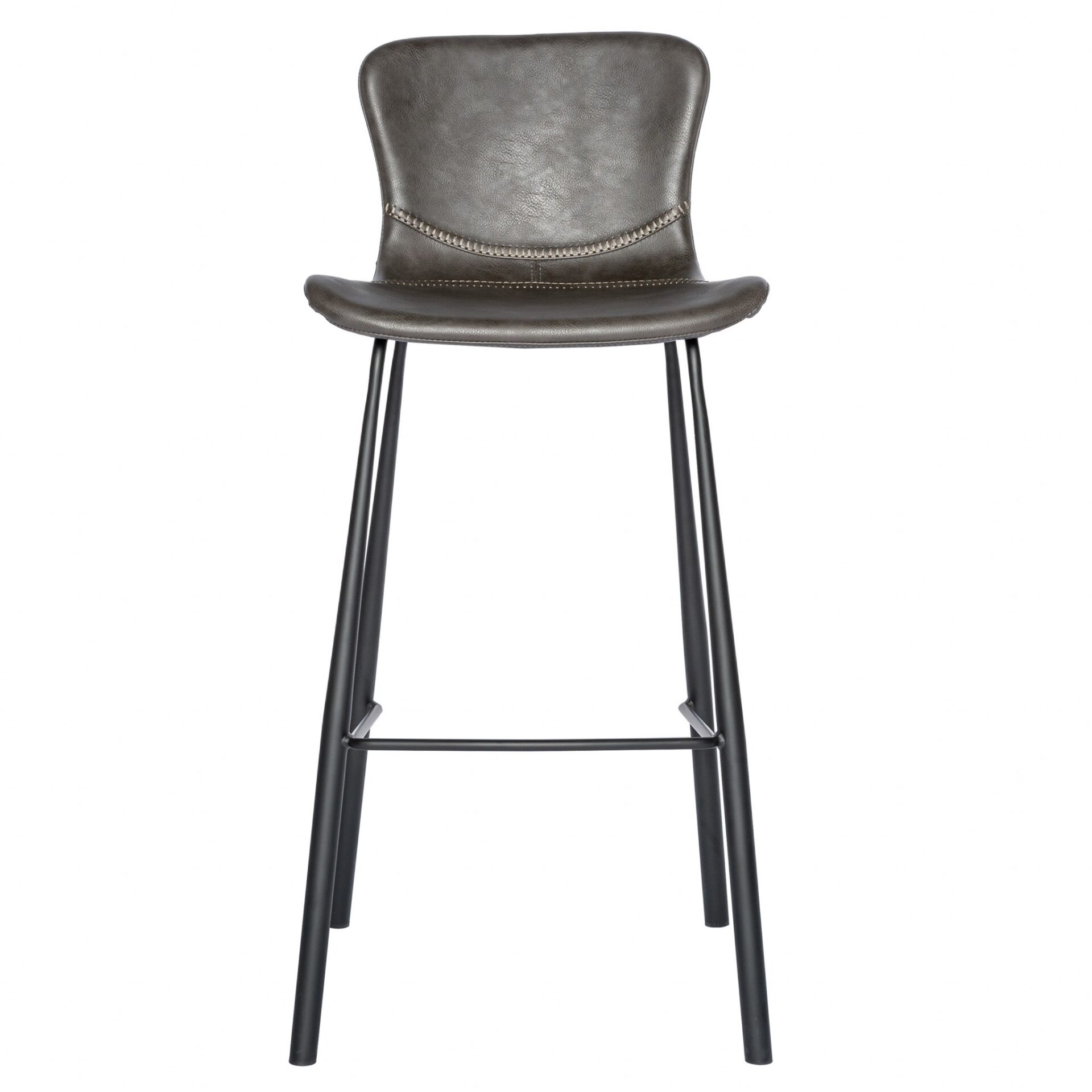 30 Inch Gray and Black Steel Bar Stools with Footrest (Set of 2) 5 30 Inch Gray and Black Steel Bar Stools with Footrest (Set of 2) - Image 5