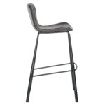 30 Inch Gray and Black Steel Bar Stools with Footrest (Set of 2) 12 30 Inch Gray and Black Steel Bar Stools with Footrest (Set of 2)