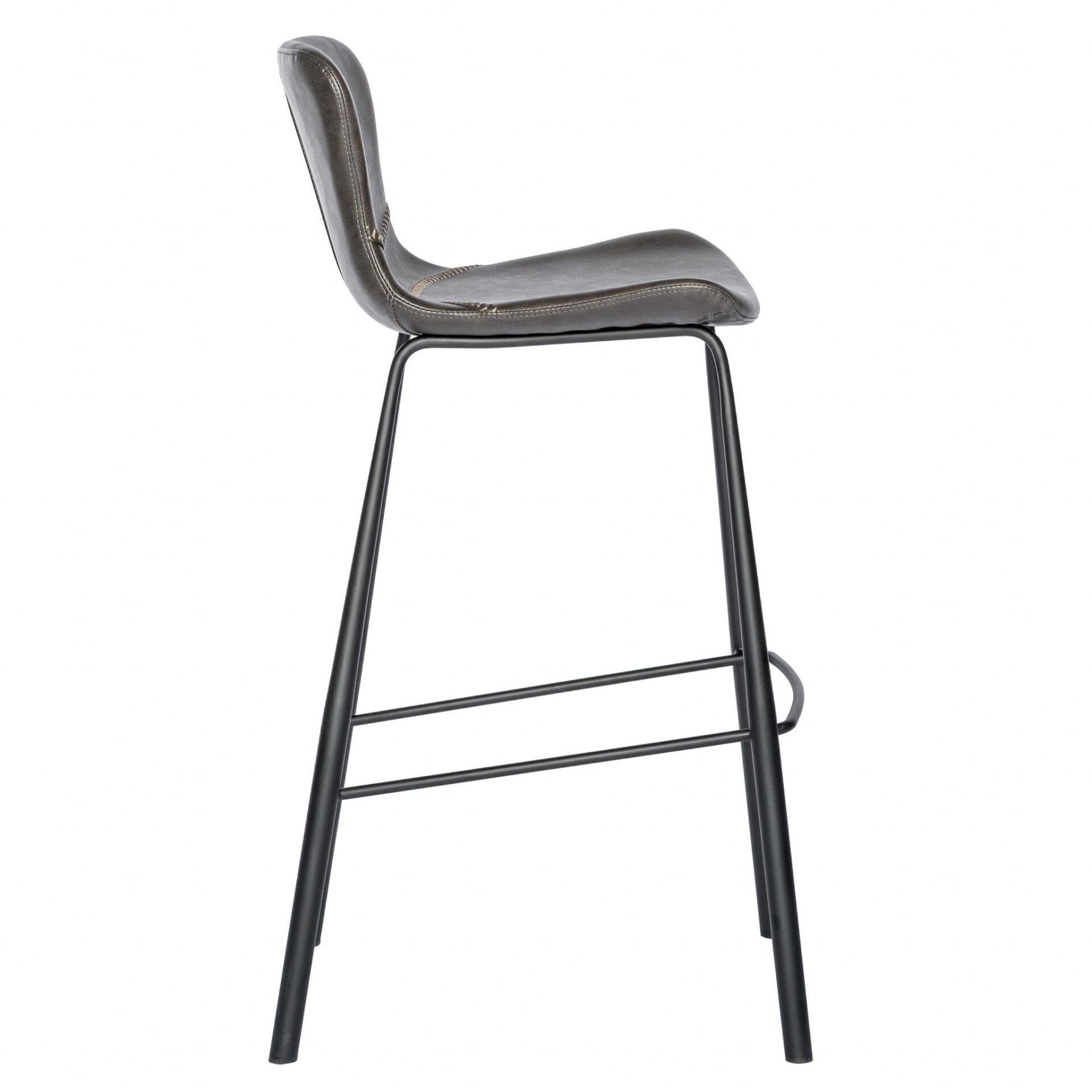 30 Inch Gray and Black Steel Bar Stools with Footrest (Set of 2) 3 30 Inch Gray and Black Steel Bar Stools with Footrest (Set of 2) - Image 3