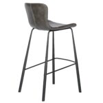 30 Inch Gray and Black Steel Bar Stools with Footrest (Set of 2) 13 30 Inch Gray and Black Steel Bar Stools with Footrest (Set of 2)