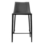 26 Inch Black Steel Low Back Counter Height Bar Stool