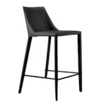 26 Inch Black Steel Low Back Counter Height Bar Stool