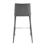 26 Inch Gray Steel Low Back Bar Stool with Footrest 15 26 Inch Gray Steel Low Back Bar Stool with Footrest
