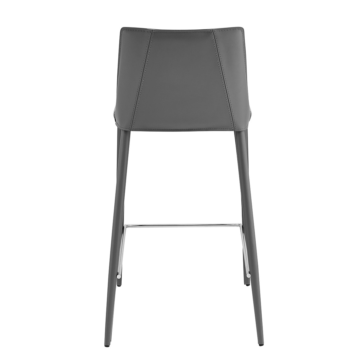 26 Inch Gray Steel Low Back Bar Stool with Footrest 6 26 Inch Gray Steel Low Back Bar Stool with Footrest - Image 6