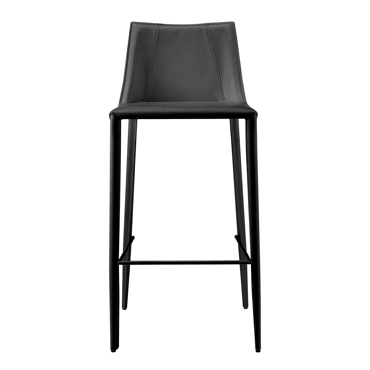 30 Inch Black Steel Low Back Bar Stool With Footrest 1 30 Inch Black Steel Low Back Bar Stool With Footrest