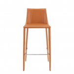 30-Inch Terra Cotta Steel Low Back Bar Stool with Footrest 8 30-Inch Terra Cotta Steel Low Back Bar Stool with Footrest