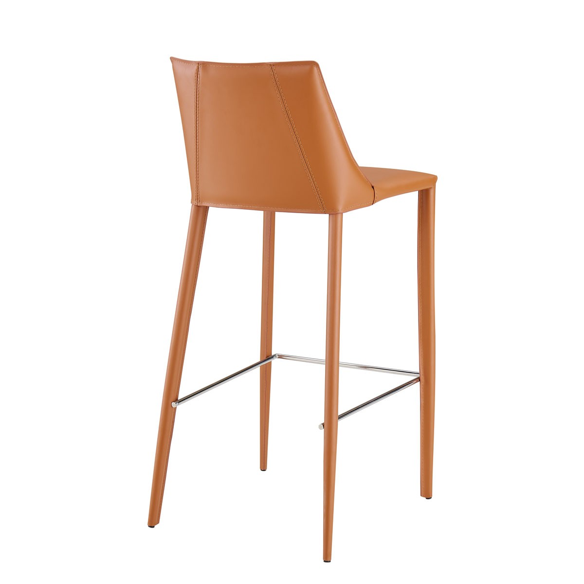 30-Inch Terra Cotta Steel Low Back Bar Stool with Footrest 3 30-Inch Terra Cotta Steel Low Back Bar Stool with Footrest - Image 3