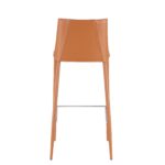30-Inch Terra Cotta Steel Low Back Bar Stool with Footrest 11 30-Inch Terra Cotta Steel Low Back Bar Stool with Footrest
