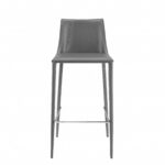 30-Inch Gray Steel Low Back Bar Stool With Footrest 9 30-Inch Gray Steel Low Back Bar Stool With Footrest