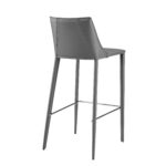30-Inch Gray Steel Low Back Bar Stool With Footrest 13 30-Inch Gray Steel Low Back Bar Stool With Footrest