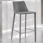 30-Inch Gray Steel Low Back Bar Stool With Footrest 10 30-Inch Gray Steel Low Back Bar Stool With Footrest