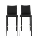 30-Inch Steel Low Back Bar Stools with Footrest (Set of 2)