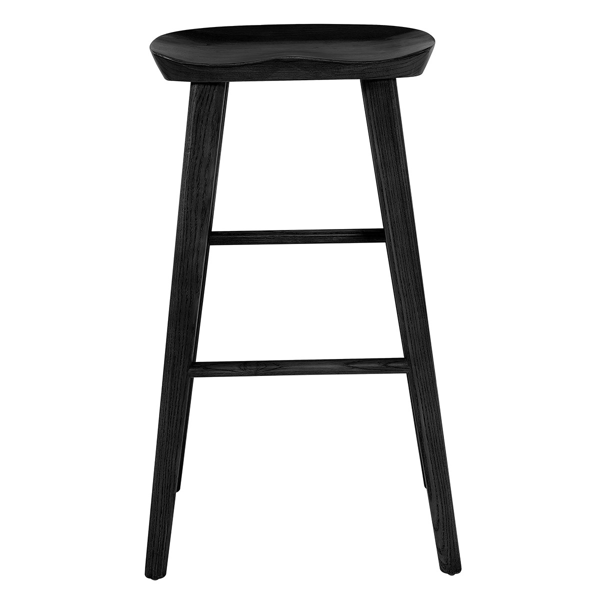29 Inch Black Backless Bar Stool with Footrest 1 29 Inch Black Backless Bar Stool with Footrest