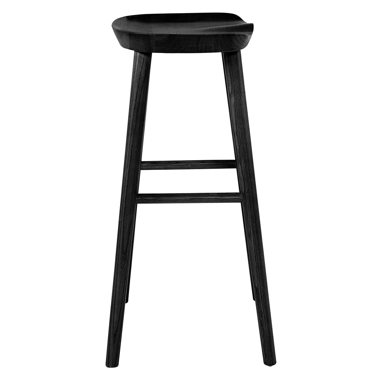 29 Inch Black Backless Bar Stool with Footrest 4 29 Inch Black Backless Bar Stool with Footrest - Image 4