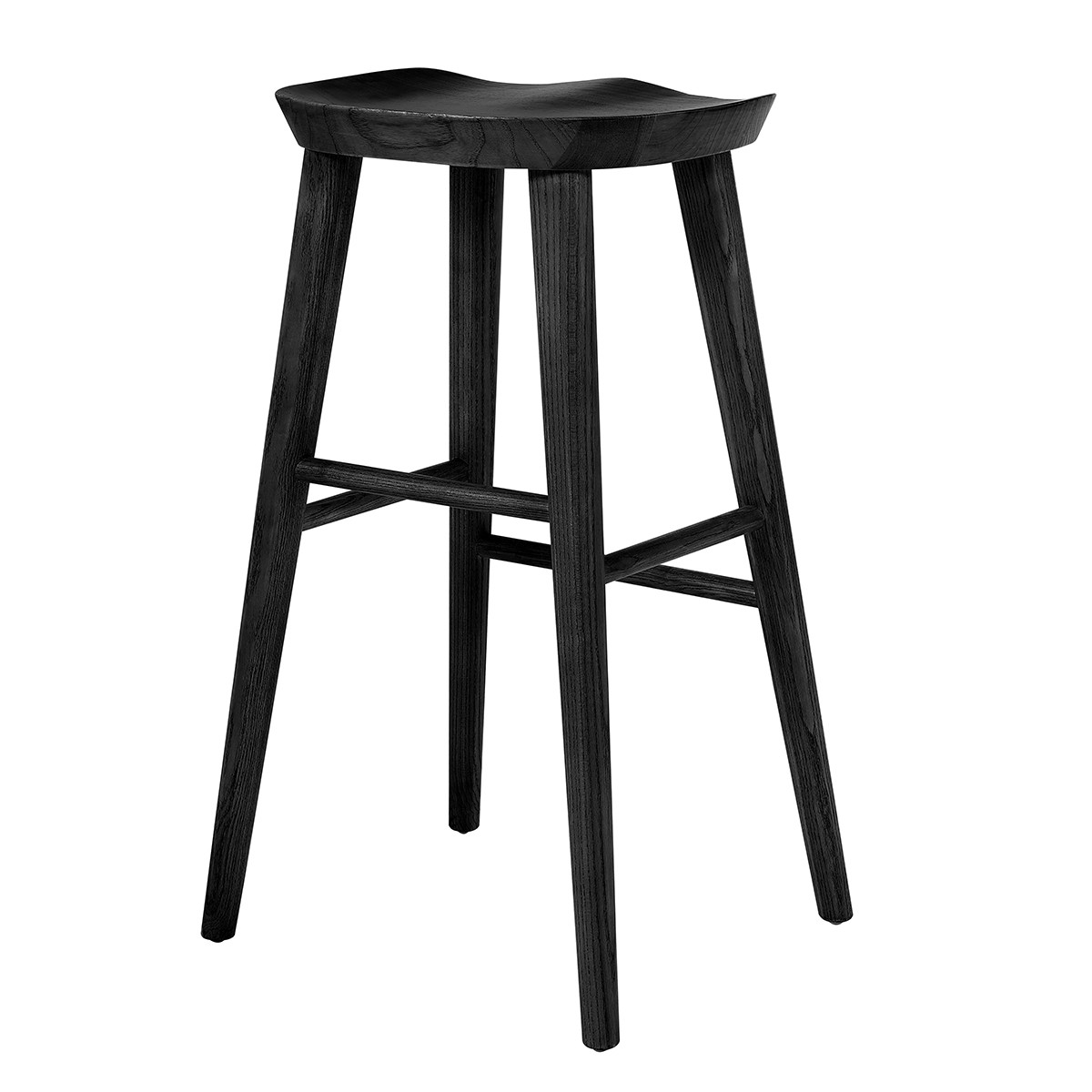 29 Inch Black Backless Bar Stool with Footrest 5 29 Inch Black Backless Bar Stool with Footrest - Image 5