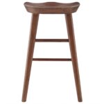25-Inch Brown Backless Counter Height Bar Stool With Footrest