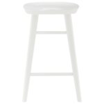 25-Inch White Solid Wood Backless Counter Height Bar Stool 9 25-Inch White Solid Wood Backless Counter Height Bar Stool