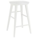 25-Inch White Solid Wood Backless Counter Height Bar Stool 13 25-Inch White Solid Wood Backless Counter Height Bar Stool