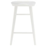 25-Inch White Solid Wood Backless Counter Height Bar Stool 14 25-Inch White Solid Wood Backless Counter Height Bar Stool