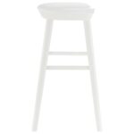 25-Inch White Solid Wood Backless Counter Height Bar Stool 16 25-Inch White Solid Wood Backless Counter Height Bar Stool