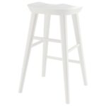 25-Inch White Solid Wood Backless Counter Height Bar Stool 15 25-Inch White Solid Wood Backless Counter Height Bar Stool