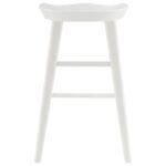 25-Inch White Solid Wood Backless Counter Height Bar Stool 12 25-Inch White Solid Wood Backless Counter Height Bar Stool
