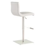 32 Inch White and Silver Steel Swivel Bar Stool