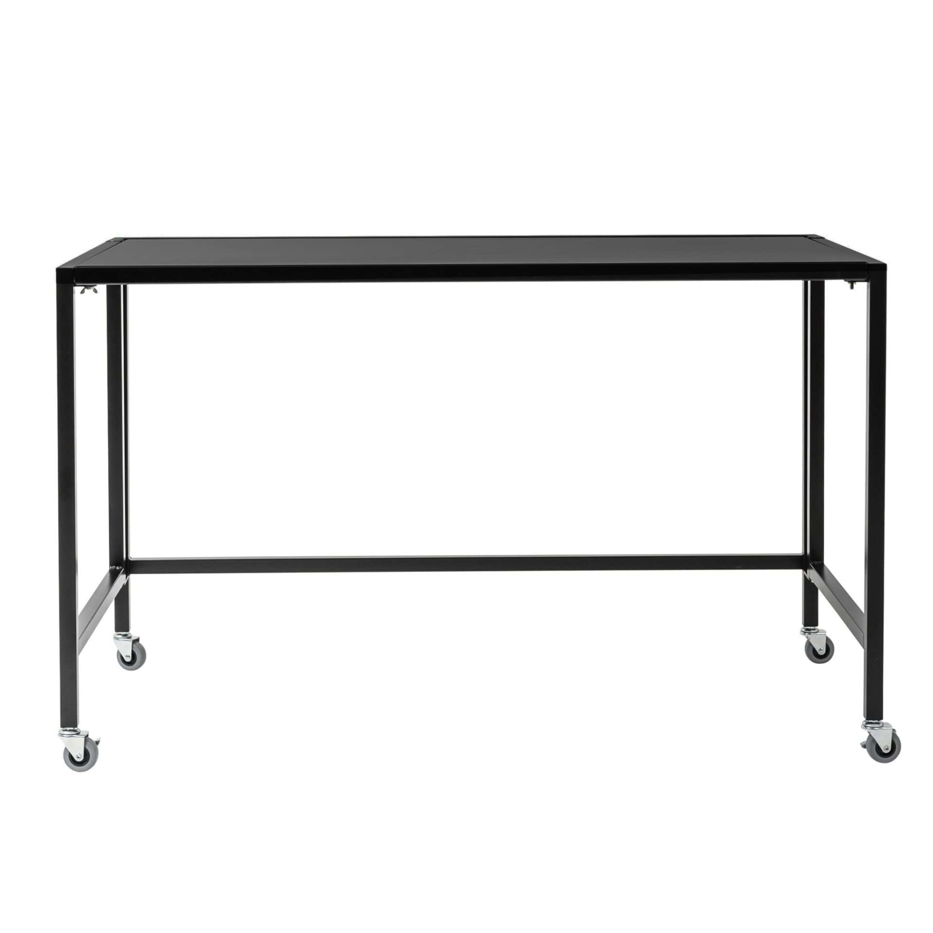 47 Inch Black Writing Desk With Foldable Design 2 47 Inch Black Writing Desk With Foldable Design - Image 2
