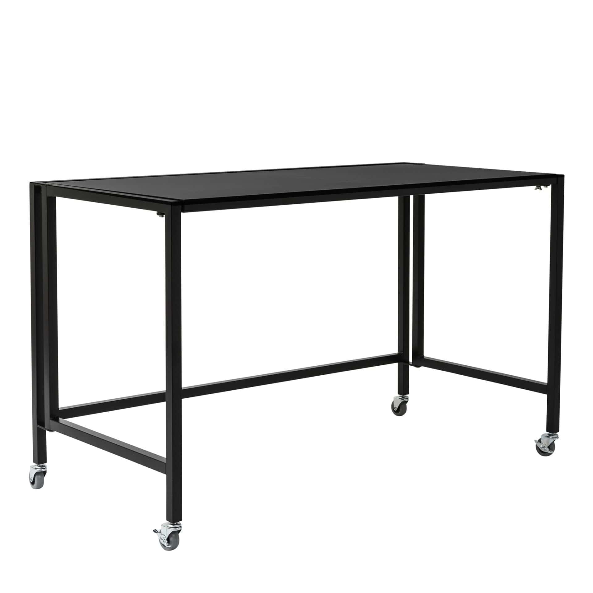 47 Inch Black Writing Desk With Foldable Design 3 47 Inch Black Writing Desk With Foldable Design - Image 3