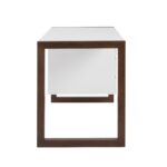 Classic White and Brown Writing Desk With Three Drawers
