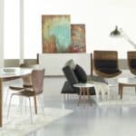 Classic White and Brown Writing Desk With Three Drawers