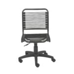 35-Inch Black Adjustable Swivel Bungee Rolling Office Chair 7 35-Inch Black Adjustable Swivel Bungee Rolling Office Chair