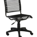 35-Inch Black Adjustable Swivel Bungee Rolling Office Chair 9 35-Inch Black Adjustable Swivel Bungee Rolling Office Chair