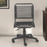 35-Inch Black Adjustable Swivel Bungee Rolling Office Chair 8 35-Inch Black Adjustable Swivel Bungee Rolling Office Chair
