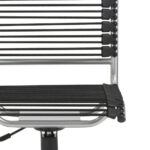 25-Inch Black and Silver Adjustable Swivel Bungee Office Chair