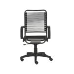 43 Inch Adjustable Bungee Back Task Chair With Steel Frame
