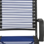 43 Inch Black and Blue Adjustable Swivel Bungee Office Chair