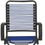 43 Inch Black and Blue Adjustable Swivel Bungee Office Chair
