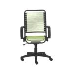 43-Inch Green and Black Adjustable Swivel Bungee Office Chair