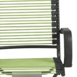 43-Inch Green and Black Adjustable Swivel Bungee Office Chair