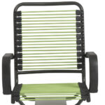 43-Inch Green and Black Adjustable Swivel Bungee Office Chair