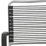 43-Inch Black and Silver Adjustable Swivel Bungee Office Chair & Tilt Lock