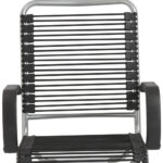 43-Inch Black and Silver Adjustable Swivel Bungee Office Chair & Tilt Lock