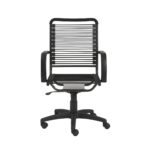 43 Inch Black Adjustable Swivel Bungee Office Chair
