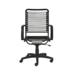43 Inch Black Adjustable Swivel Bungee Office Chair