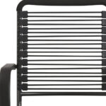 43 Inch Black Adjustable Swivel Bungee Office Chair