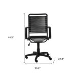 Black Adjustable Swivel Bungee Office Chair With Lumbar Support 10 Black Adjustable Swivel Bungee Office Chair With Lumbar Support